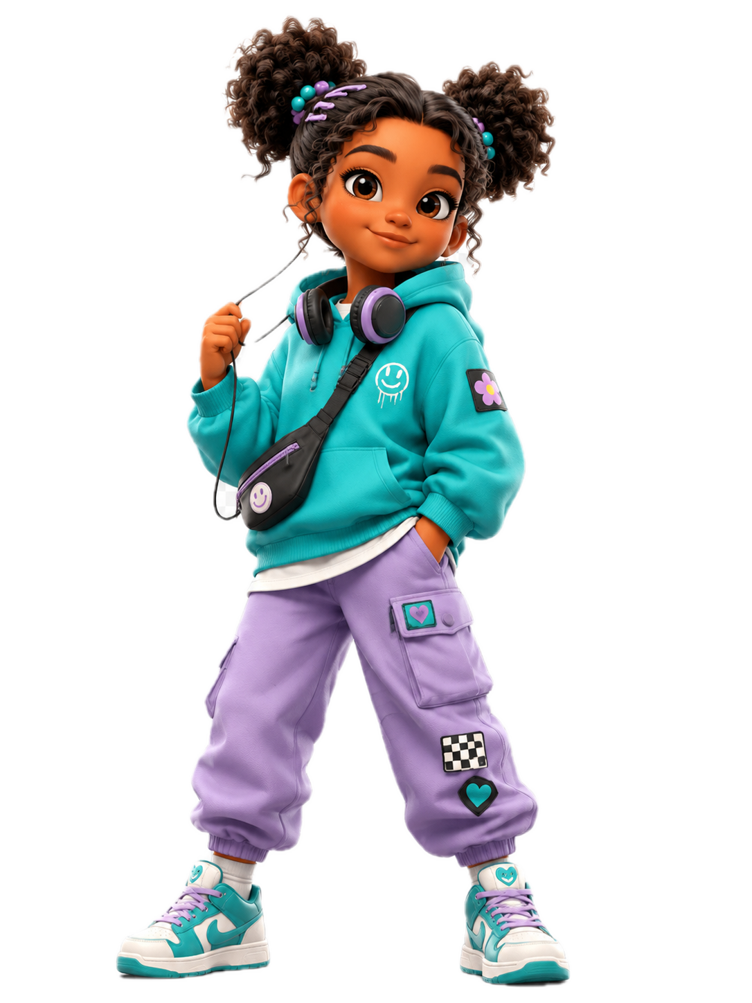 The Class figurine — a girl in a teal hoodie with headphones